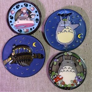 Studio Ghibli my neighbor Totoro ponyo pins limited edition stained glass